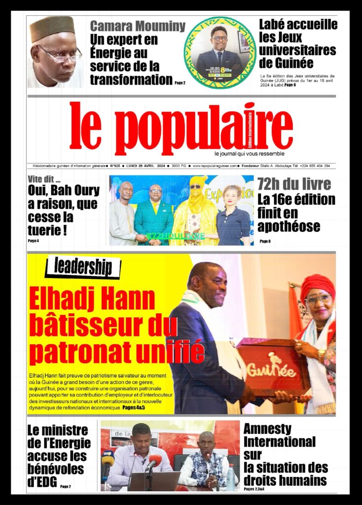 Oui, Bah Oury a raison, que cesse la tuerie !