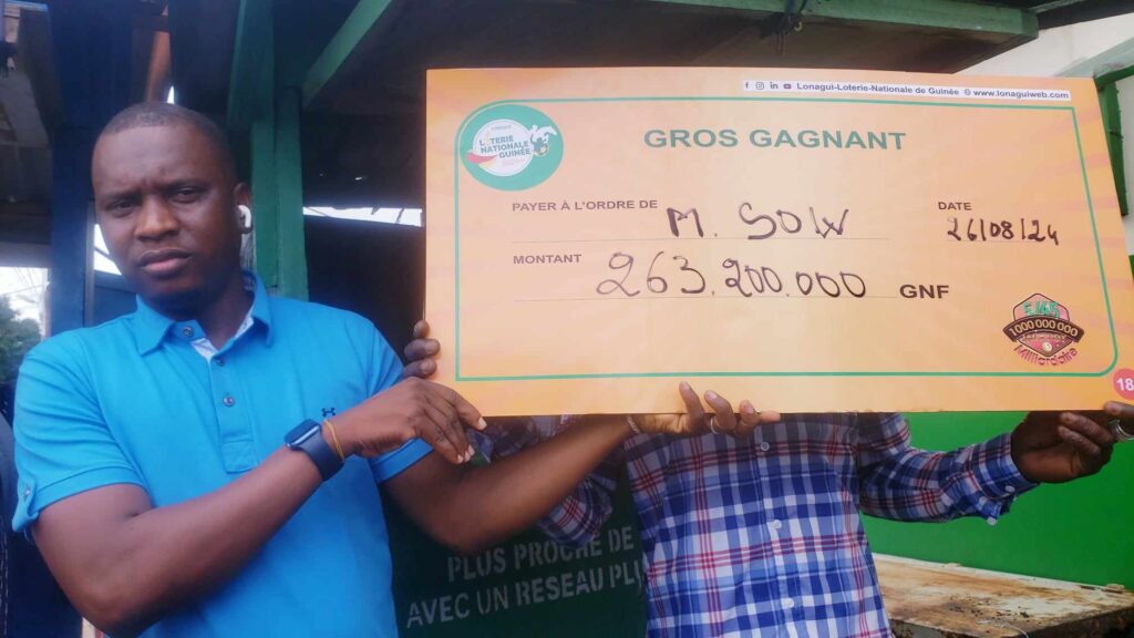 LONAGUI : un parieur rafle plus de 200 millions GNF au jackpot quotidien